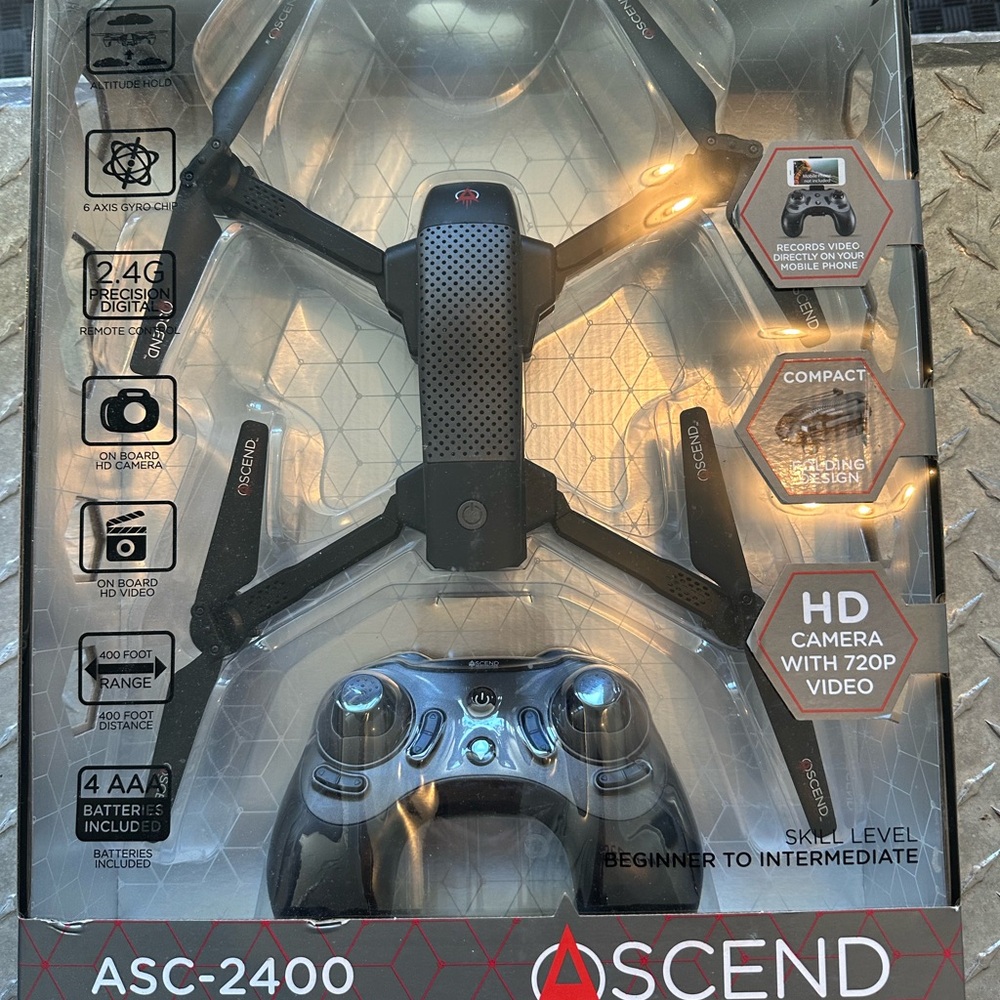 Ascend ASC-2400 720P HD Video Drone & remote control